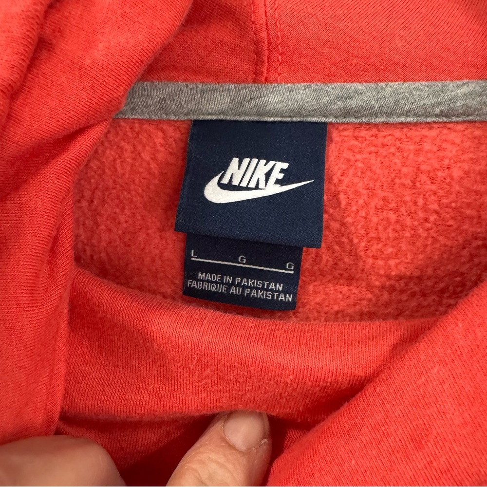 Nike Coral Red Sweatshirt Women's Pullover Training Hoodie Large - Picture 4 of 7
